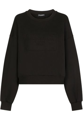 Dolce & Gabbana Sweatshirt mit Logo-Stickerei - Schwarz