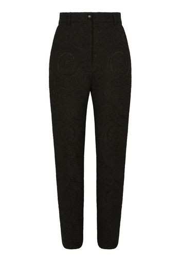 Dolce & Gabbana Taillenhose mit Jacquardmuster - Schwarz