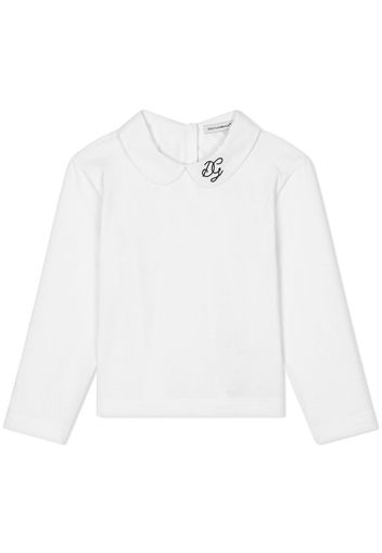 Dolce & Gabbana Kids logo-print long-sleeve blouse - Weiß