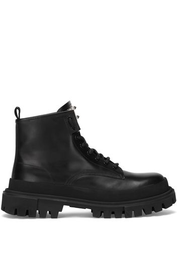 Dolce & Gabbana Knöchelhohe Schnürstiefel - Schwarz