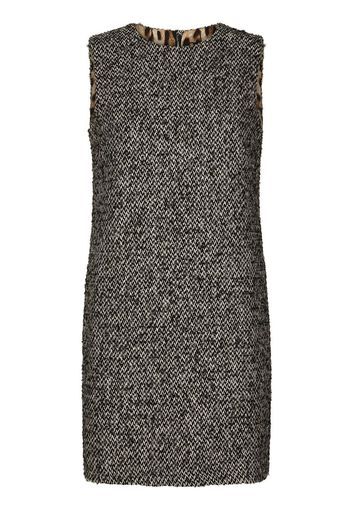 Dolce & Gabbana tweed sleeveless shift dress - Grau