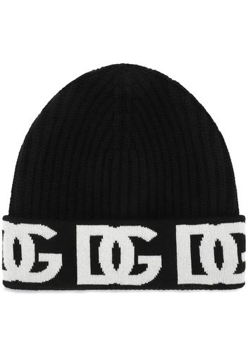 Dolce & Gabbana jacquard logo beanie hat - Schwarz