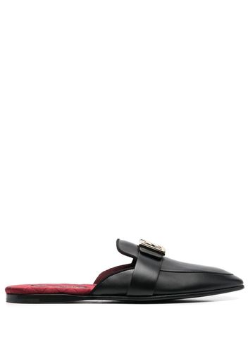 Dolce & Gabbana logo-plaque slip-on loafers - Schwarz