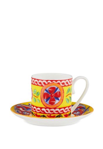 Dolce & Gabbana geometric-pattern porcelain espresso-set - Gelb