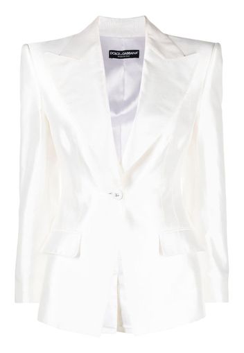 Dolce & Gabbana peak-lapels single-breasted blazer - Weiß