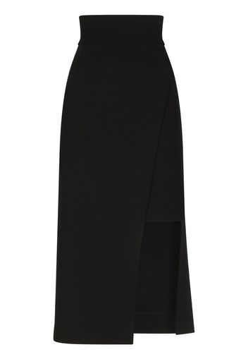 Dolce & Gabbana asymmetric jersey midi skirt - Schwarz