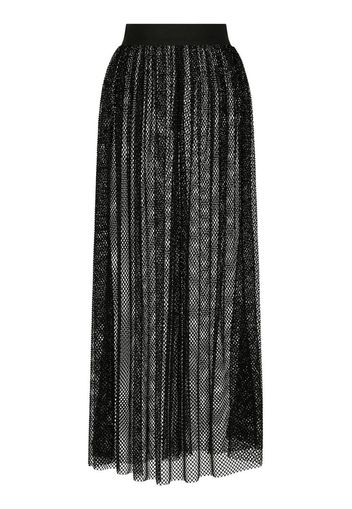 Dolce & Gabbana rhinestone-embellished A-line skirt - Schwarz