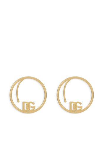 Dolce & Gabbana DG logo hoop earrings - Gold