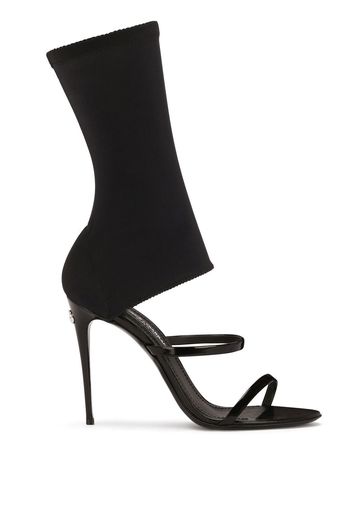 Dolce & Gabbana 105mm sock-style leather sandals - Schwarz