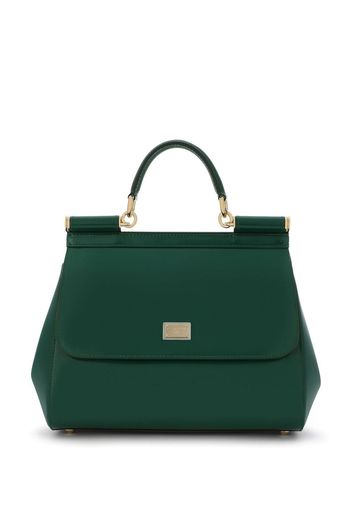 Dolce & Gabbana Sicily patent-leather tote bag - Grün