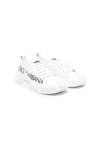 Dolce & Gabbana Kids TEEN NS1 logo-print low-top sneakers - Weiß