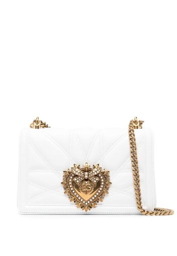 Dolce & Gabbana logo-plaque shoulder bag - Weiß