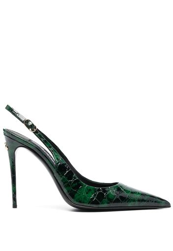 Dolce & Gabbana leather slingback pumps - Grün