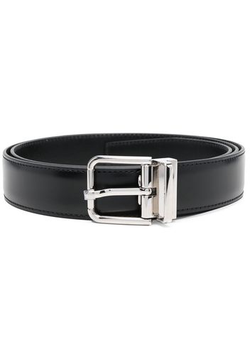 Dolce & Gabbana square-buckle leather belt - Schwarz