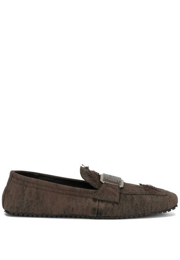 Dolce & Gabbana Loafer mit Jacquardmuster - Braun