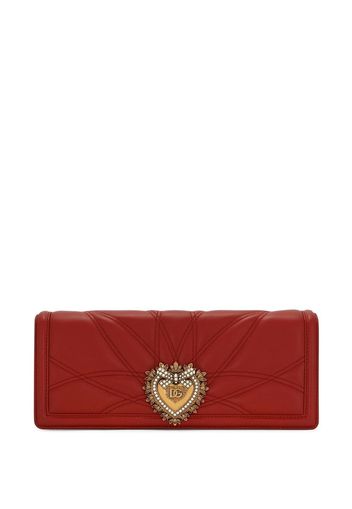 Dolce & Gabbana Clutch mit Logo-Schild - Rot