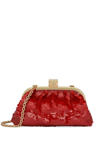 Dolce & Gabbana Clutch mit Pailletten - Rot