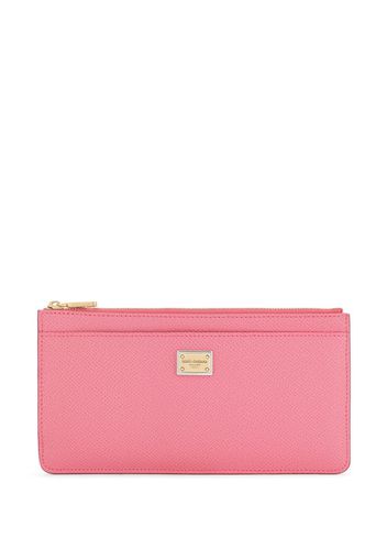 Dolce & Gabbana Kartenetui mit Logo-Schild - Rosa