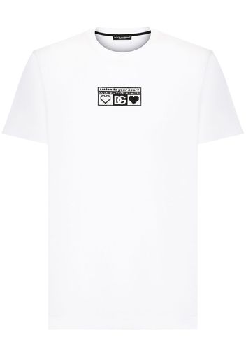 Dolce & Gabbana T-Shirt mit Logo-Print - Weiß