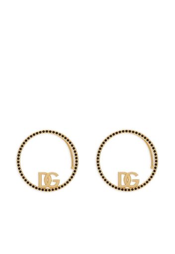 Dolce & Gabbana DG-logo crystal-embellished ear cuffs - Gold