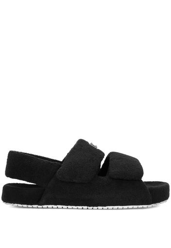 Dolce & Gabbana Sandalen mit Faux Fur - Schwarz