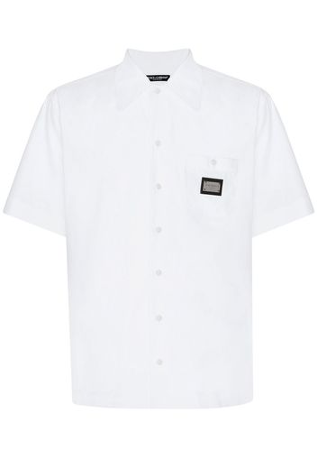 Dolce & Gabbana logo-plaque short-sleeved shirt - Weiß