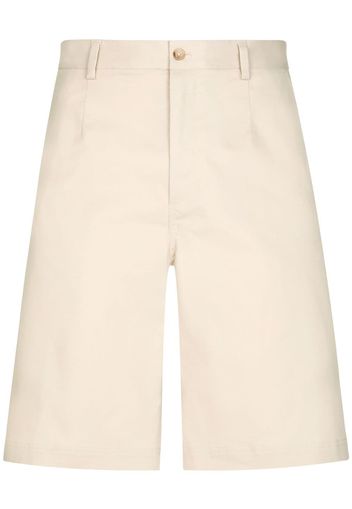 Dolce & Gabbana Chino-Shorts mit Logo-Schild - Nude