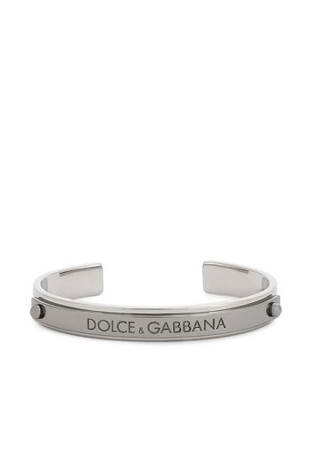 Dolce & Gabbana Armspange mit Logo-Gravur - Silber