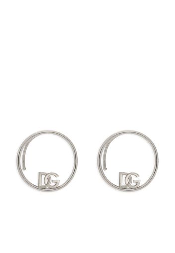 Dolce & Gabbana DG-logo ear cuffs - Silber