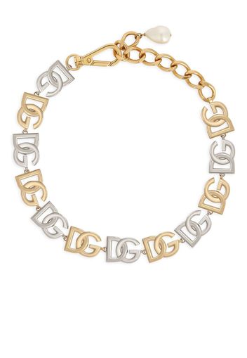 Dolce & Gabbana Choker mit Logo - Gold