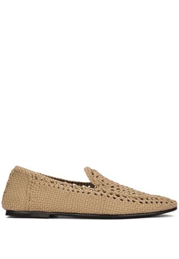 Dolce & Gabbana Gewebte Slipper - Nude