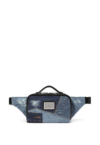 Dolce & Gabbana patchwork belt bag - Blau