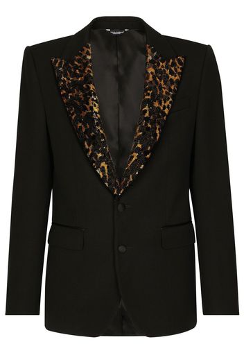 Dolce & Gabbana Sakko mit Leoparden-Print - Schwarz