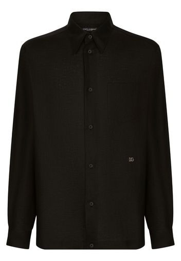 Dolce & Gabbana Hemd mit Logo - Schwarz