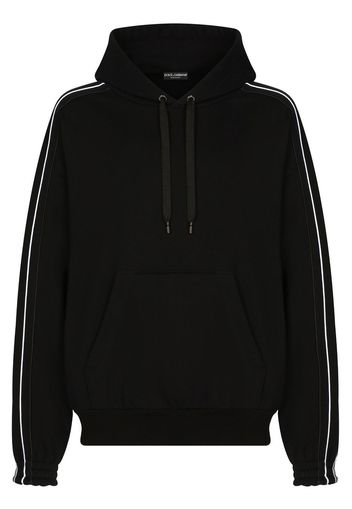 Dolce & Gabbana Hoodie mit Logo-Streifen - Schwarz