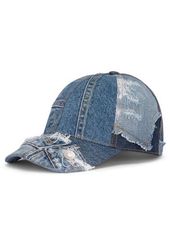 Dolce & Gabbana denim-patchwork hat - Blau