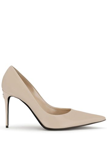 Dolce & Gabbana pointed-toe patent leather pumps - Nude