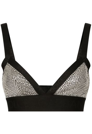 Dolce & Gabbana Triangel-BH mit Strass - Schwarz