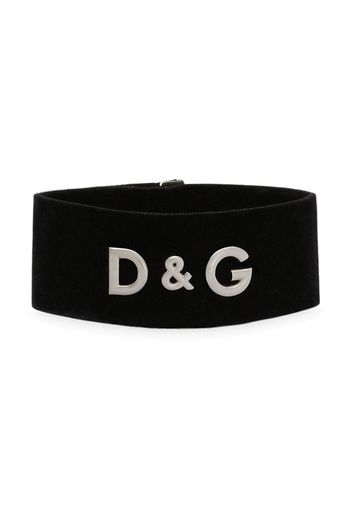 Dolce & Gabbana Kids wide logo bracelet - Schwarz