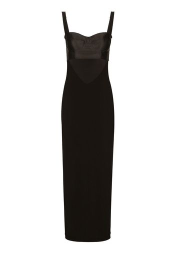 Dolce & Gabbana Strickkleid mit Kontrasteinsatz - Schwarz