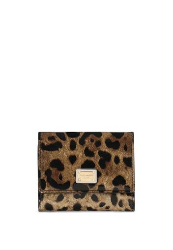 Dolce & Gabbana Portemonnaie mit Leoparden-Print - Braun