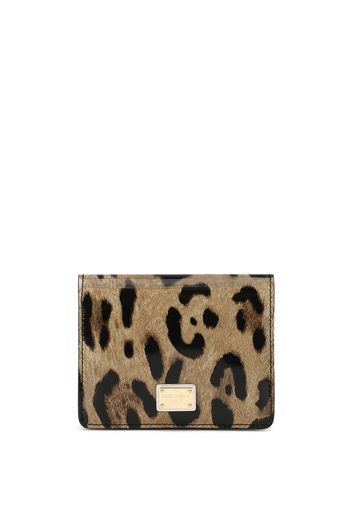 Dolce & Gabbana Portemonnaie mit Leoparden-Print - Braun