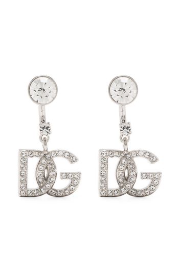 Dolce & Gabbana logo pendant earrings - Silber