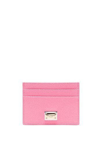 Dolce & Gabbana Dauphine logo-plaque cardholder - Rosa