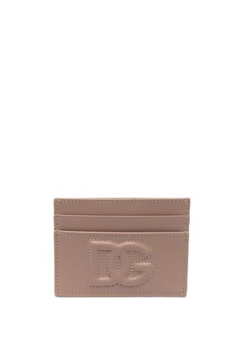 Dolce & Gabbana tonal-logo leather cardholder - Nude