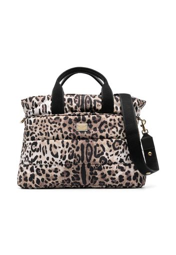 Dolce & Gabbana Kids leopard print changing bag - Schwarz