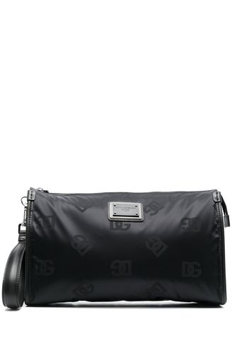 Dolce & Gabbana logo-plaque wash bag - Schwarz