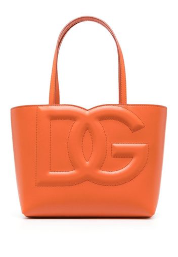 Dolce & Gabbana DG logo leather tote bag - Orange