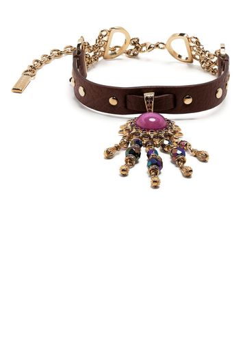 Dolce & Gabbana Choker mit Herzanhänger - Braun