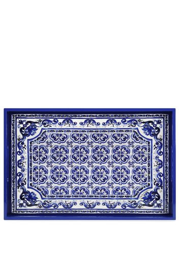 Dolce & Gabbana Blu Med rectangular tray - Blau